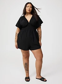 Double V-Neck Romper