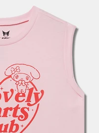 Sanrio Relaxed Cotton Muscle Roll Sleeve Tank