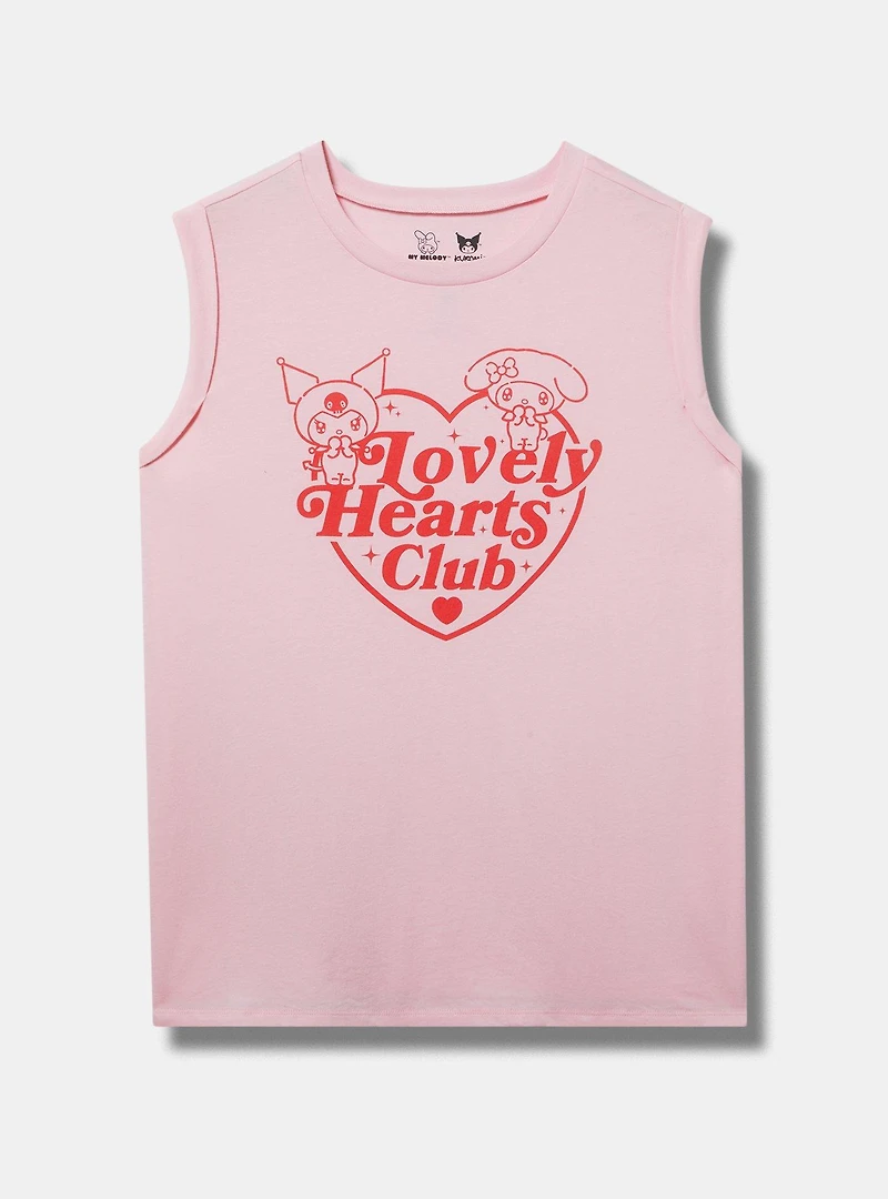 Sanrio Relaxed Cotton Muscle Roll Sleeve Tank