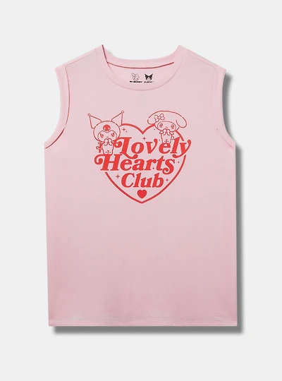 Sanrio Relaxed Cotton Muscle Roll Sleeve Tank