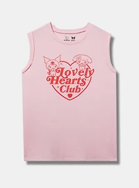 Sanrio Relaxed Cotton Muscle Roll Sleeve Tank
