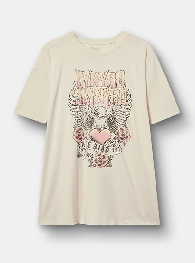 LYNYRD SKYNYRD Oversized Cotton Jersey Tunic Tee