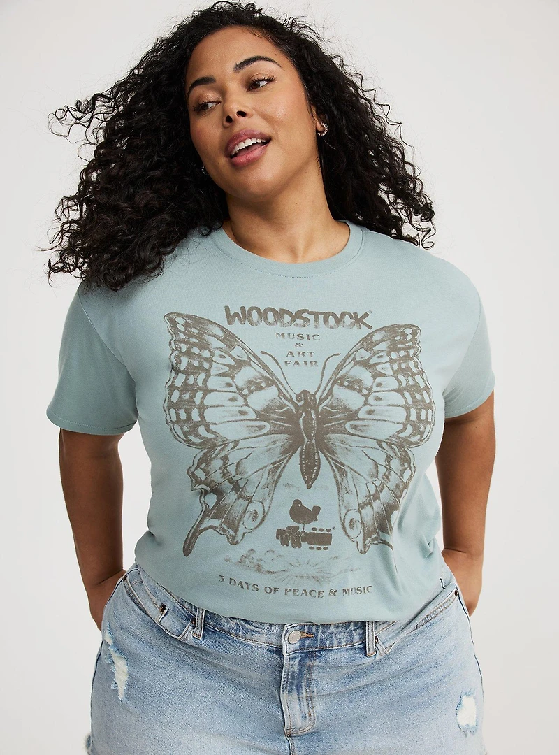 Woodstock Oversized Cotton Crew Tee