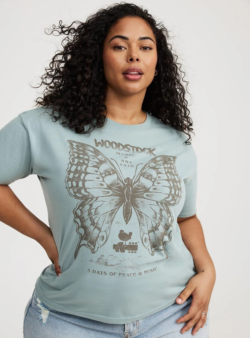 Woodstock Oversized Cotton Crew Tee