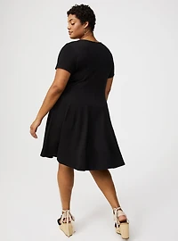 Mini Short-Sleeve Crew Dress