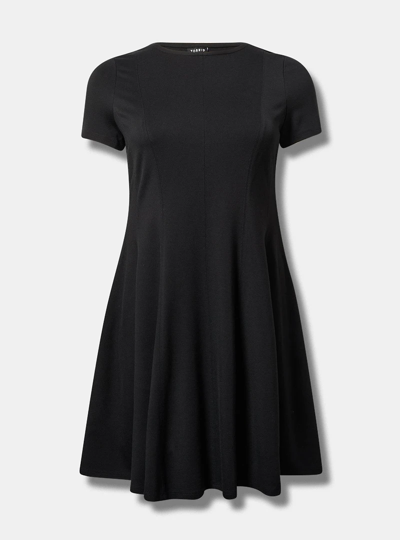 Mini Short-Sleeve Crew Dress