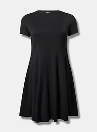 Mini Short-Sleeve Crew Dress