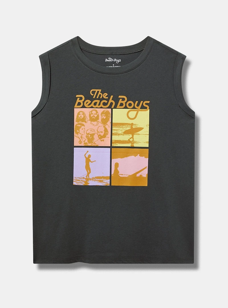 Beach Boys Classic Cotton Roll Sleeve Muscle Tank
