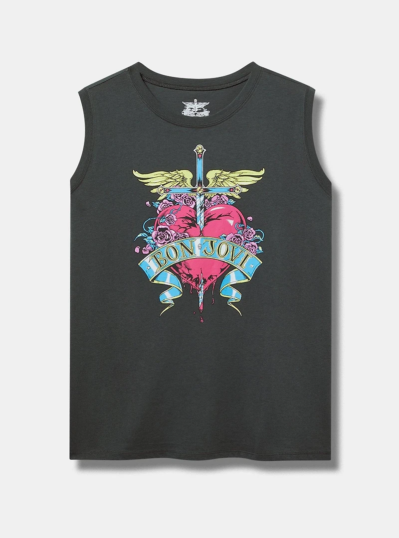 Bon Jovi Relaxed Cotton Crew Tank