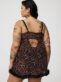 Wire-Free Mesh Babydoll Dress