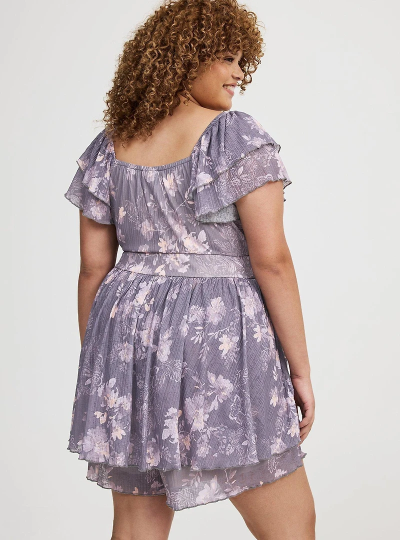 Double Flutter Sleeve Romper