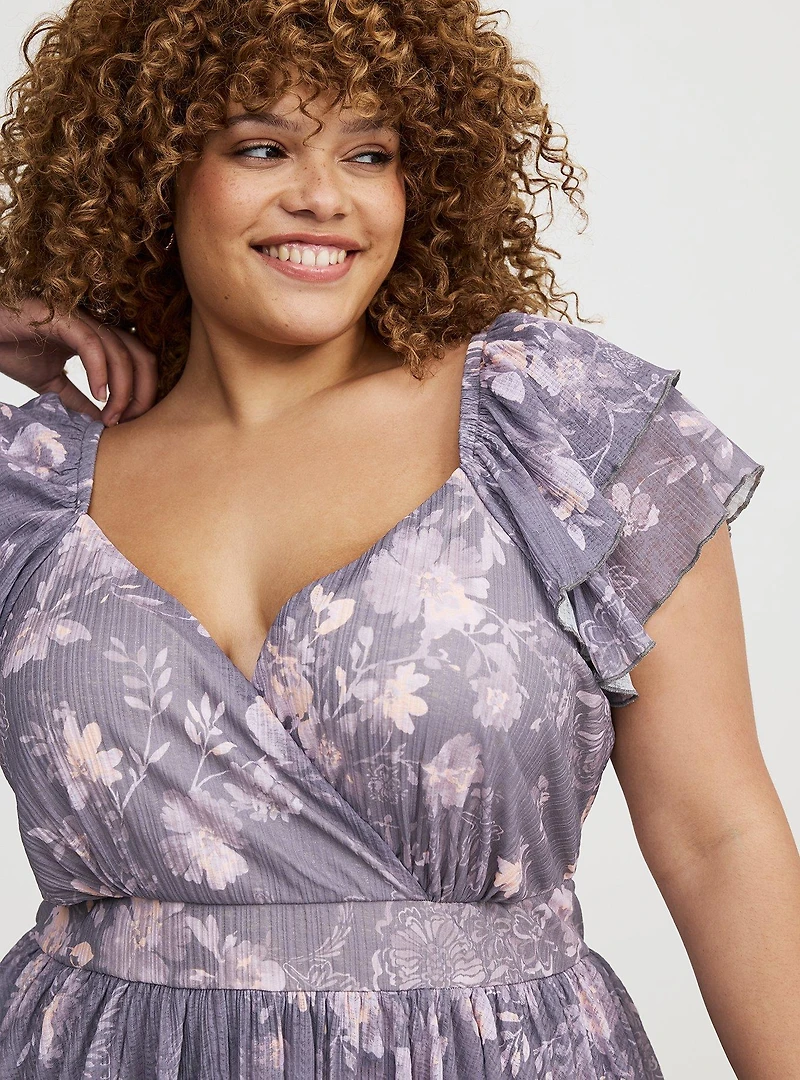 Double Flutter Sleeve Romper