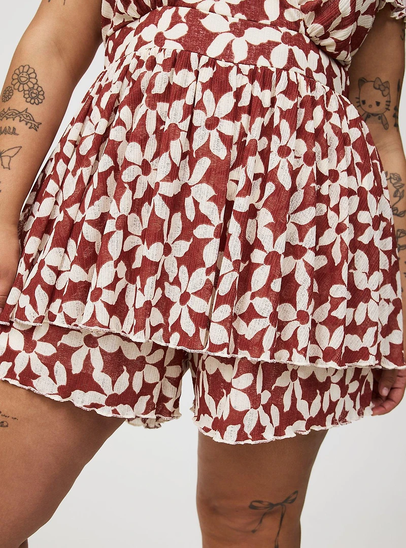 Double Flutter Sleeve Romper