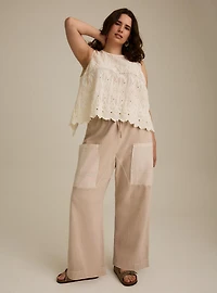 Festi Pull-On Slouchy Straight Leg Pant