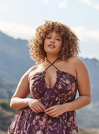 Festi Halter Bow Maxi Dress