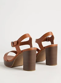 Dual Strap Wood Block Heel (WW
