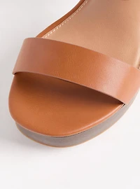 Dual Strap Wood Block Heel (WW