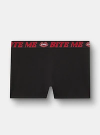 Cotton Mid-Rise Logo Shortie Panty