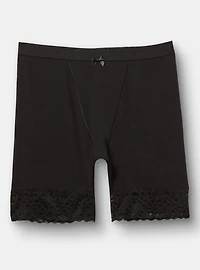 Cotton High-Rise Lace Trim Shortie Panty