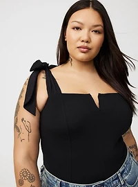 Foxy Tie Strap Corset Tank
