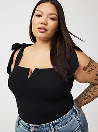 Foxy Tie Strap Corset Tank