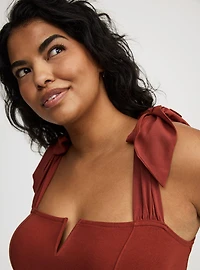 Foxy Tie Strap Corset Tank