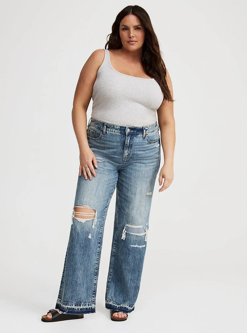 Double Rib Square Neck Tank