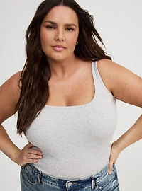 Double Rib Square Neck Tank