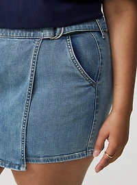 High-Rise Wrap-Front Skort