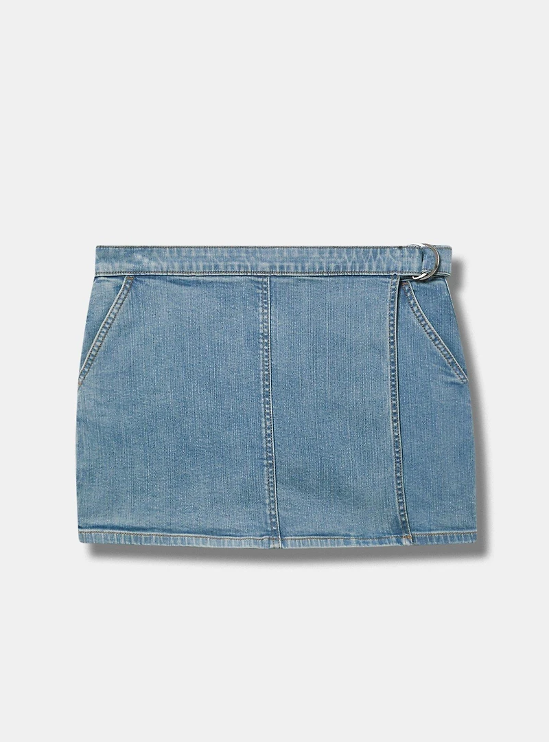High-Rise Wrap-Front Skort