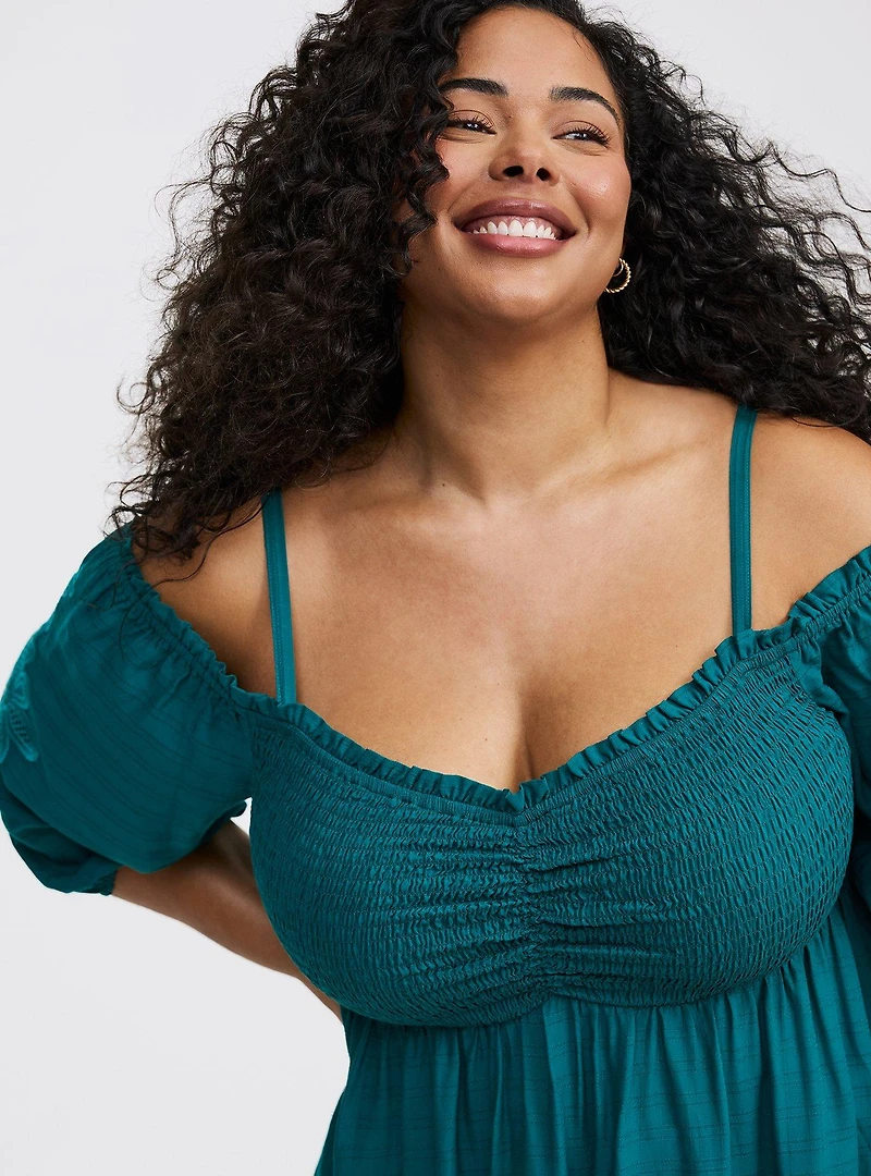 Cold-Shoulder 3/4 Sleeve Top