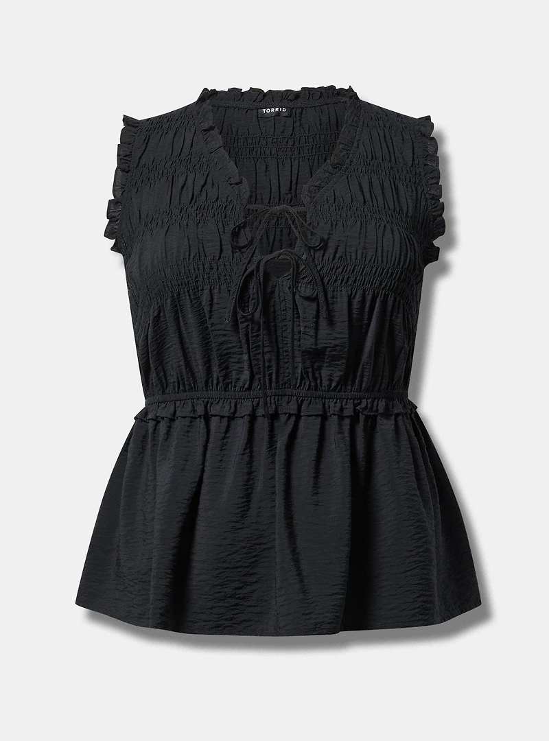 Ruffle Smocked-Bodice Top