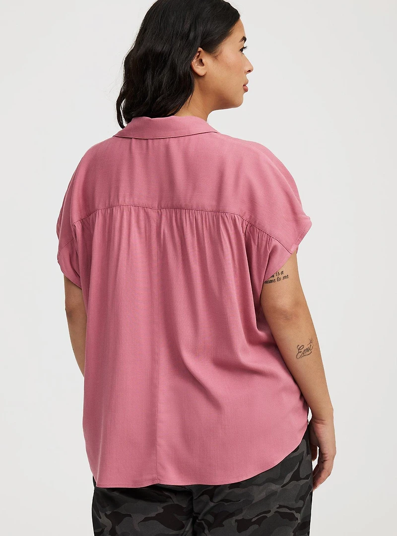 Collared Dolman Popover Top
