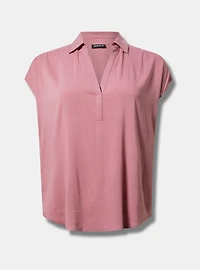 Collared Dolman Popover Top