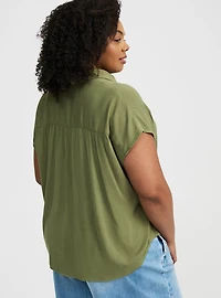 Collared Dolman Popover Top
