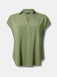 Collared Dolman Popover Top