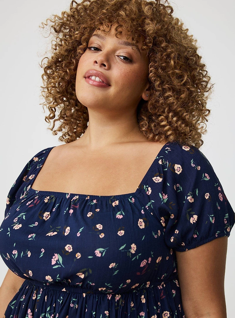 Babydoll Square-Neck Top