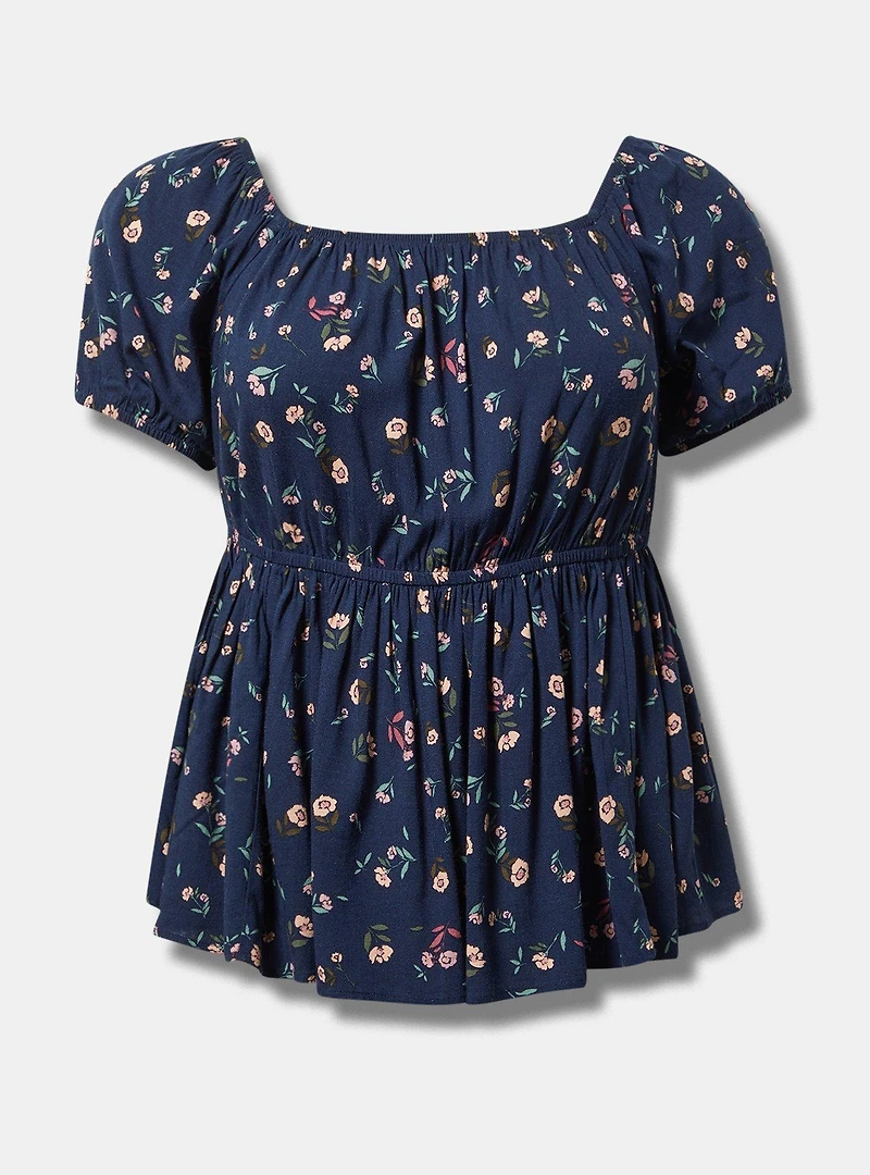 Babydoll Square-Neck Top