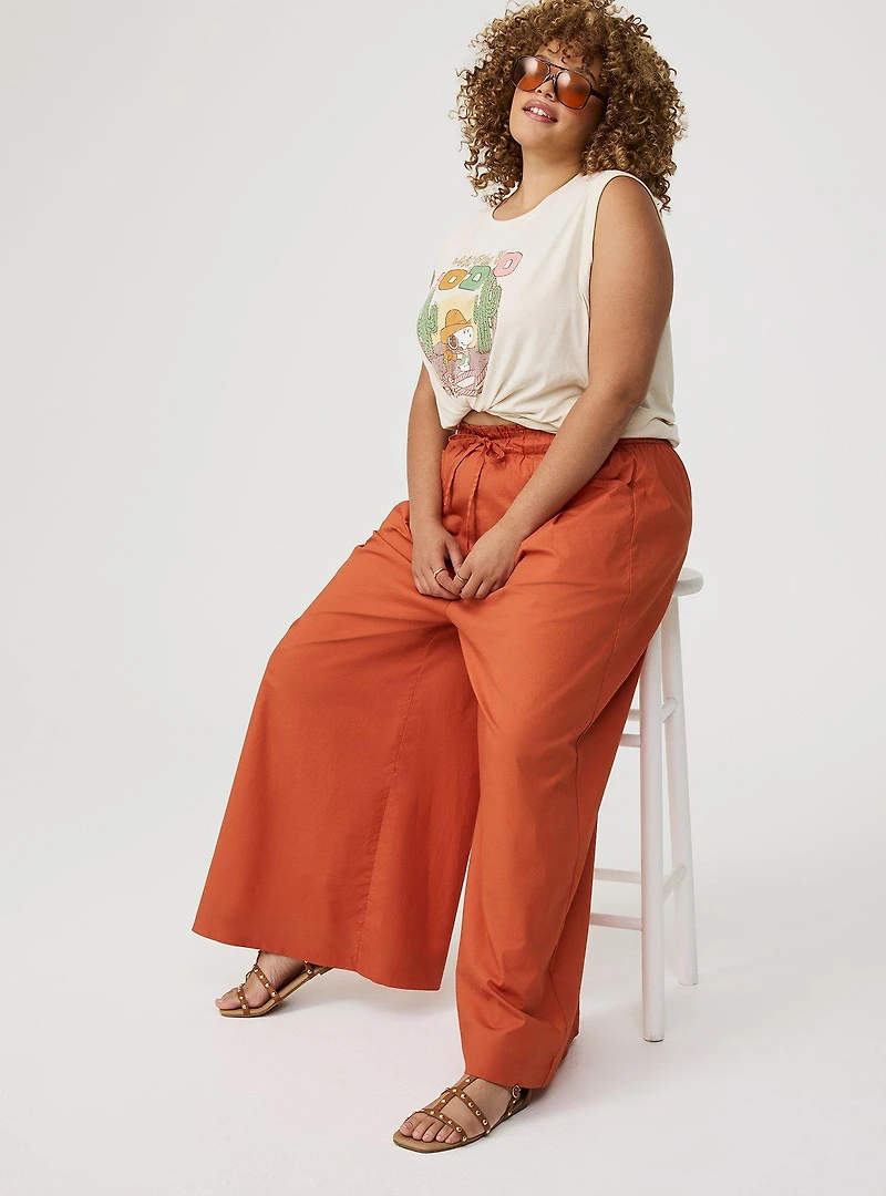 Pull-On Pleat Super Wide Leg Pant