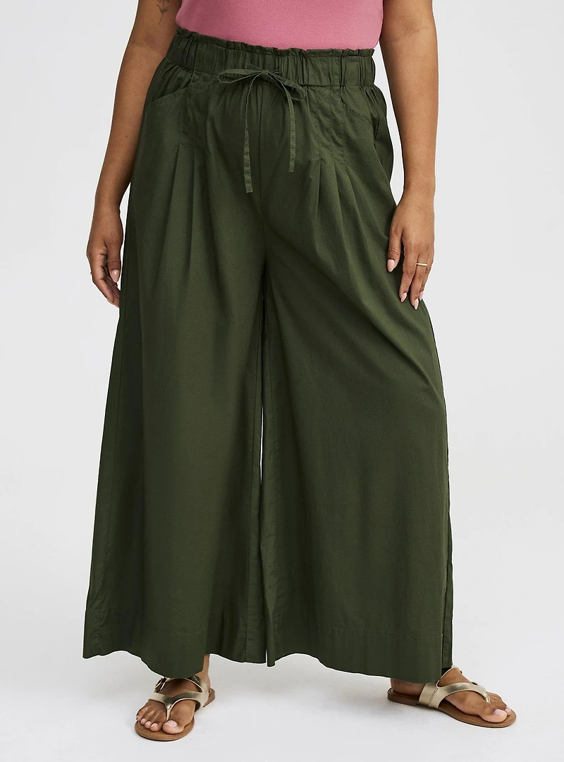 Pull-On Pleat Super Wide Leg Pant