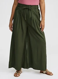 Pull-On Pleat Super Wide Leg Pant