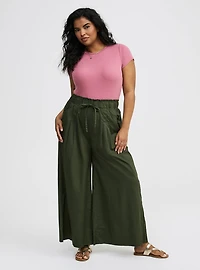 Pull-On Pleat Super Wide Leg Pant
