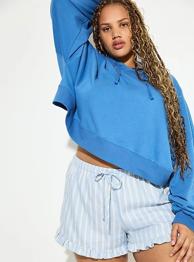LoveSick Drawstring Ruffle-Hem Short