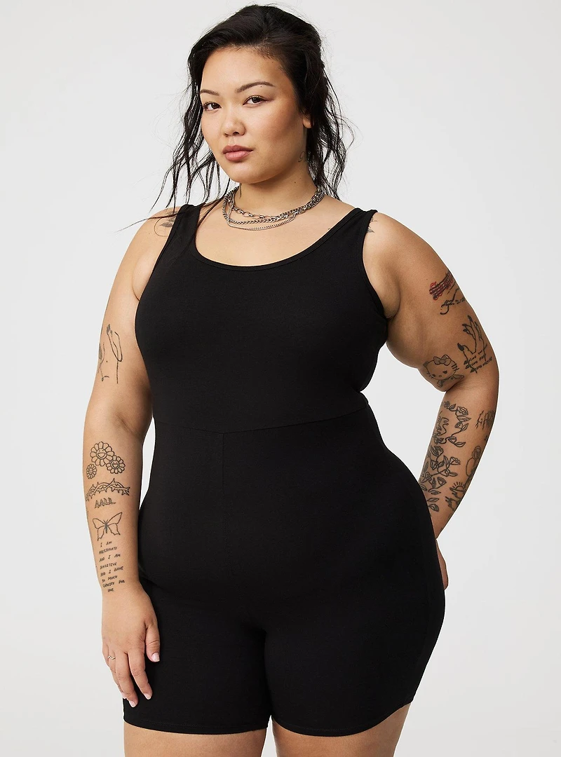 Scoop-Neck Tank One-Piece