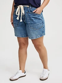 High-Rise Loose Drawstring Short