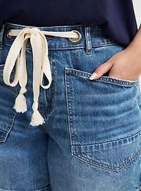 High-Rise Loose Drawstring Short