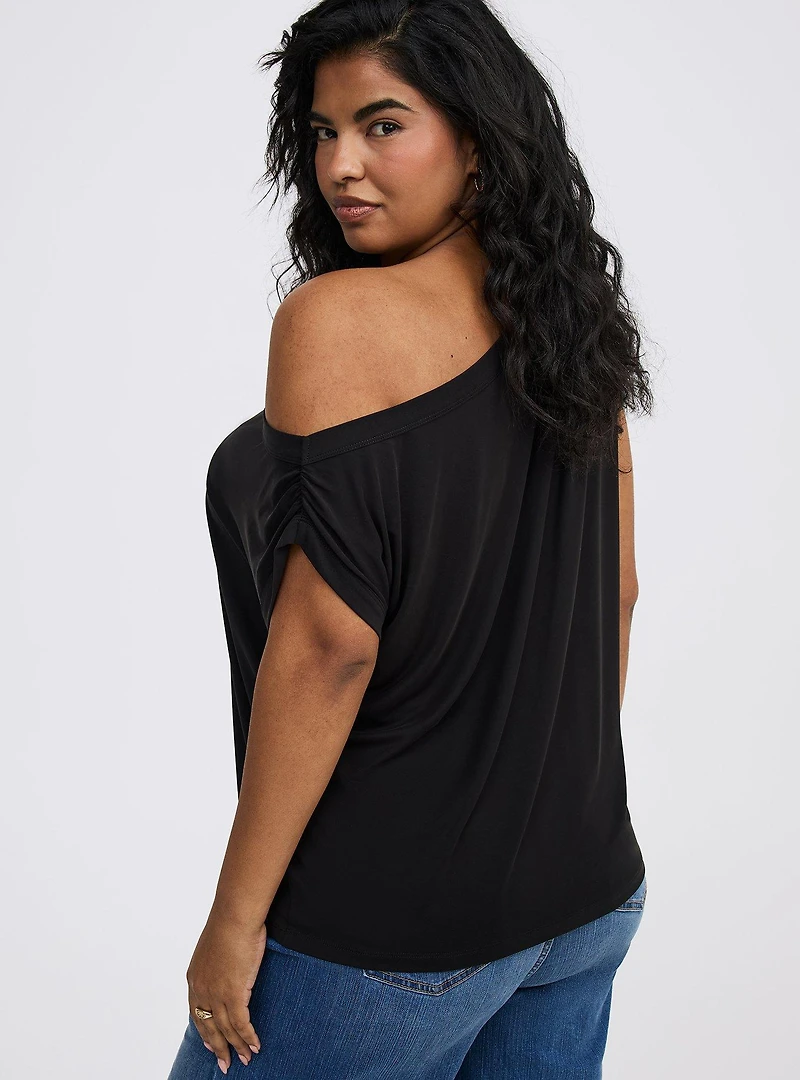 Sandwashed Off-Shoulder Tee