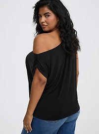Sandwashed Off-Shoulder Tee