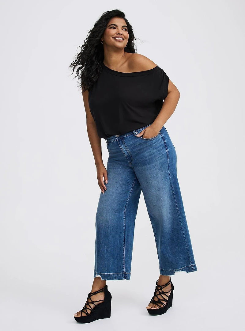 Sandwashed Off-Shoulder Tee