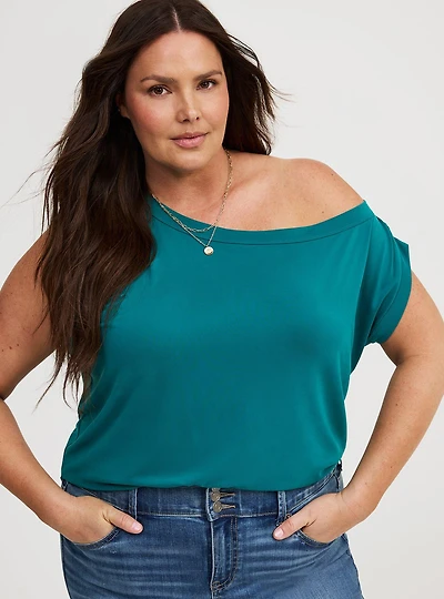 Sandwashed Off-Shoulder Tee